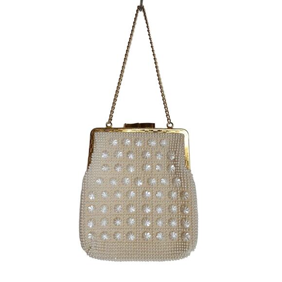 Pearl Beaded Evening Bag - Picture 1 of 11